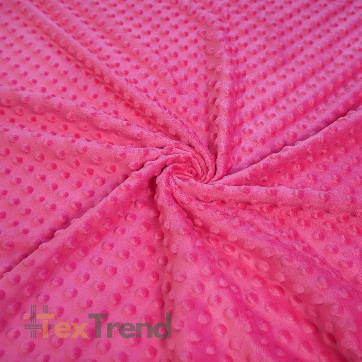 Minky Noppen Stoff / Minky Fleece – weich – fuchsia (Fuchsia)