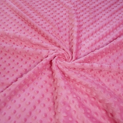 Minky Noppen Stoff / Minky Fleece – weich – rosa (Azalea Pink)