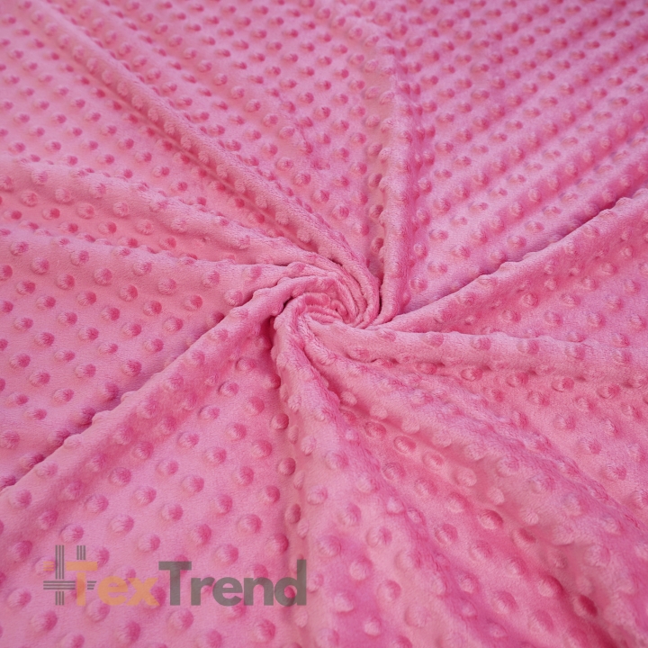 Minky Noppen Stoff / Minky Fleece – weich – rosa (Azalea Pink)
