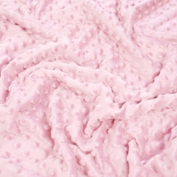 Minky Noppen Stoff / Minky Fleece – weich – puderrosa  (Blushing Bride)
