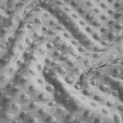 Minky Noppen Stoff / Minky Fleece – weich grau (Dapple Gray)