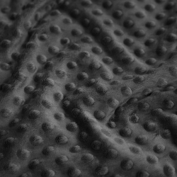 Minky Noppen Stoff / Minky Fleece – weich -  dunkelgrau (Smoked Pearl)