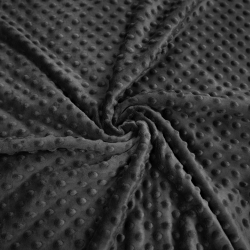 Minky Noppen Stoff / Minky Fleece – weich -  dunkelgrau (Smoked Pearl)