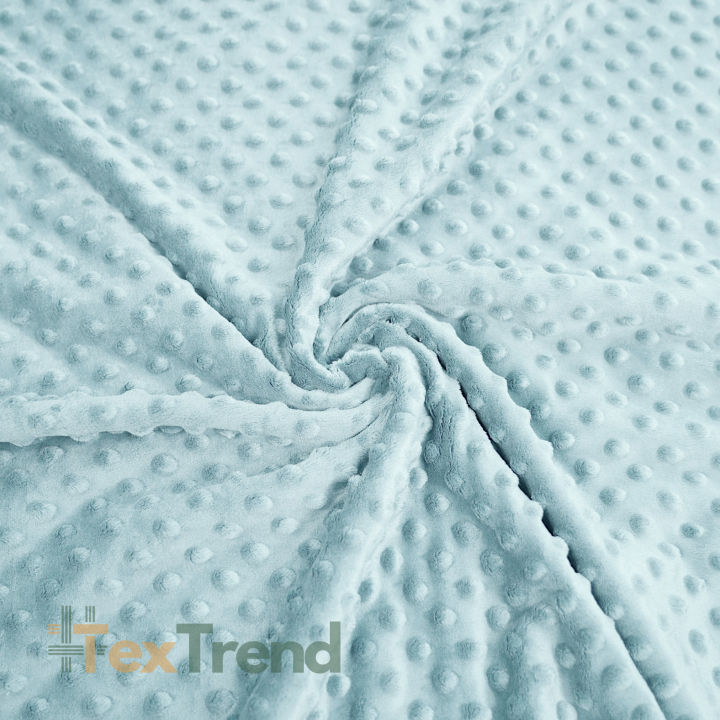 Minky Noppen Stoff / Minky Fleece – weich - hellblau (Baby Blue)