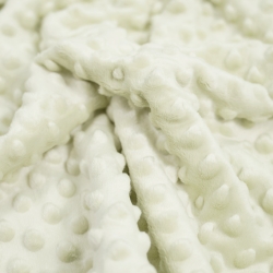 Minky Noppen Stoff / Minky Fleece – weich - Ecru (Cloud dancer)