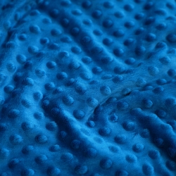 Minky Noppen Stoff / Minky Fleece – weich - saphirblau (Victoria Blue)