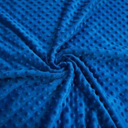 Minky Noppen Stoff / Minky Fleece – weich - saphirblau (Victoria Blue)