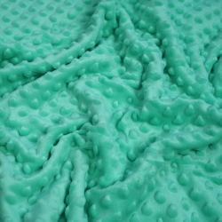Minky Noppen Stoff / Minky Fleece – weich - helltürkis (Turquoise)