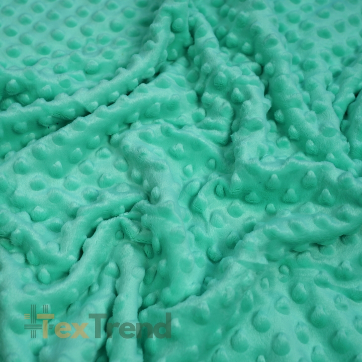 Minky Noppen Stoff / Minky Fleece – weich - helltürkis (Turquoise)