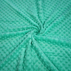 Minky Noppen Stoff / Minky Fleece – weich - helltürkis (Turquoise)