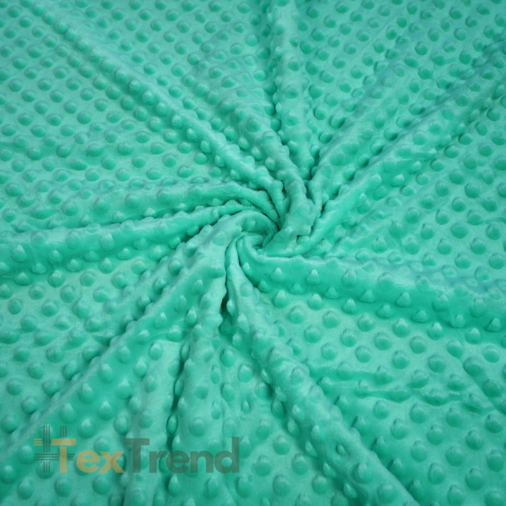Minky Noppen Stoff / Minky Fleece – weich - helltürkis (Turquoise)