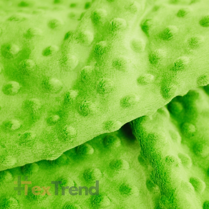 Minky Noppen Stoff / Minky Fleece – weich - 270g/m2 - hellgrün