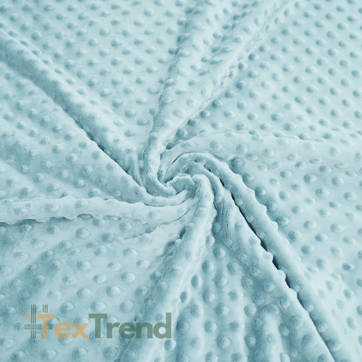 Minky Noppen Stoff / Minky Fleece – weich - 270g/m2 - hellblau