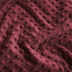Minky Noppen Stoff / Minky Fleece – weich - kirschrot (Windsor Wine)