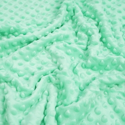 Minky Noppen Stoff / Minky Fleece – weich - hellmint (Bay)