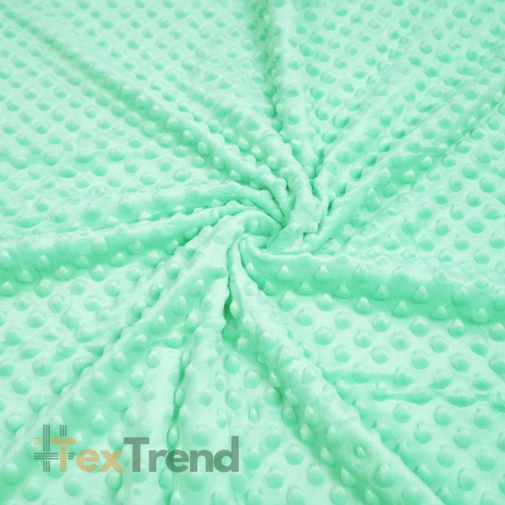 Minky Noppen Stoff / Minky Fleece – weich - hellmint (Bay)