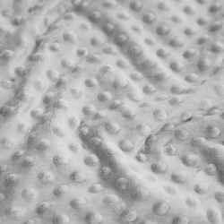 Minky Noppen Stoff / Minky Fleece – weich - 270g/m2 - hellgrau