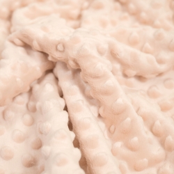 Minky Noppen Stoff / Minky Fleece – weich - helles Aprikose (Soft Pink)