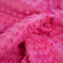 Minky Noppen Stoff / Minky Fleece – weich - 270g/m2 - fuchsia