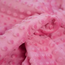 Minky Noppen Stoff / Minky Fleece – weich - 270 g/m2 - rosa