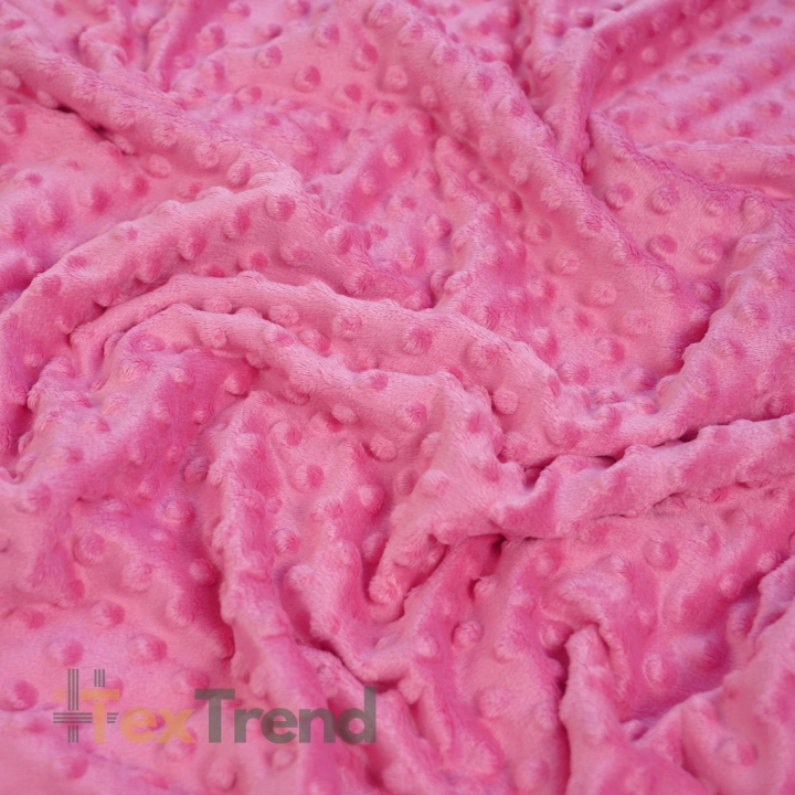 Minky Noppen Stoff / Minky Fleece – weich - 270 g/m2 - rosa