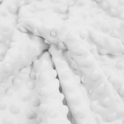 Minky Noppen Stoff / Minky Fleece – weich - 270g/m2 weiß