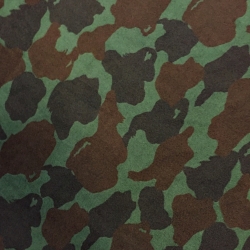 Kuschelfleece Stoff camouflage braun-grün