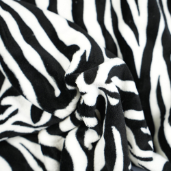 Kuschelfleece Stoff – Kinder Muster -  Zebra