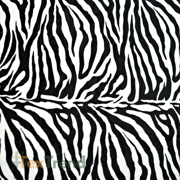 Kuschelfleece Stoff – Kinder Muster -  Zebra