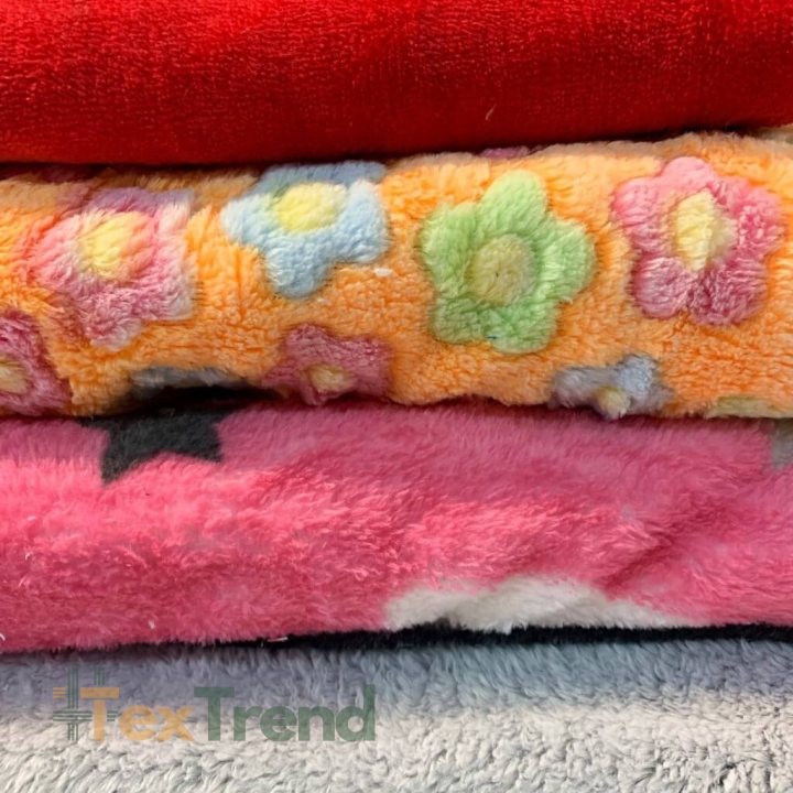 Kuschelfleece Stoff – Kinder Muster - MIX Reste, Endstücke - 1kg