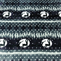 Kuschelfleece Stoff – Kinder Muster - weihnachtliches Muster mit grauen Rentieren