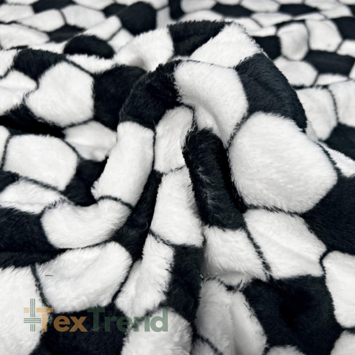 Kuschelfleece Stoff – Kinder Muster - Fußball