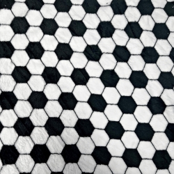 Kuschelfleece Stoff – Kinder Muster - Fußball