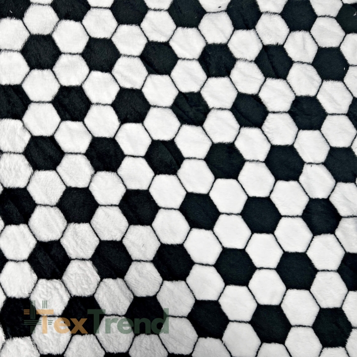 Kuschelfleece Stoff – Kinder Muster - Fußball