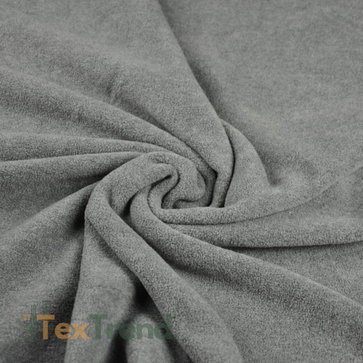 Bekleidungsfleece Stoff – melange grau