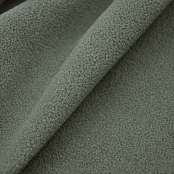 Bekleidungsfleece Stoff –  grau mit grünem Farbton