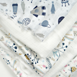 Baumwoll Mullstoff - MIX Reste, Endstücke - 0,5 kg