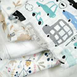 Baumwoll Mullstoff - MIX Reste, Endstücke - 0,5 kg