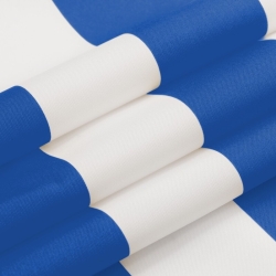 Wasserdichter Stoff / Outdoorstoff – strapazierfähig –  saphirblaue Streifen