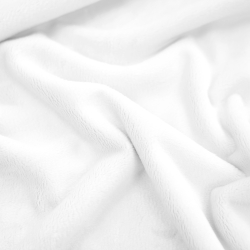 Minky Stoff / Minky Fleece – glatt – weiß (White)