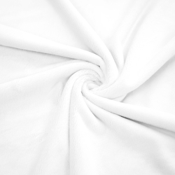 Minky Stoff / Minky Fleece – glatt – weiß (White)