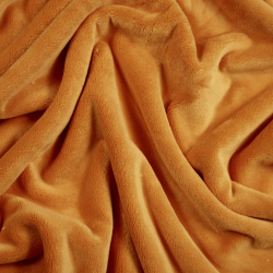 Minky Stoff / Minky Fleece – glatt – Kürbis (Pumpkin Spice)