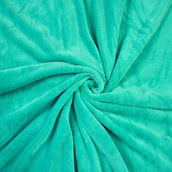 Minky Stoff / Minky Fleece – glatt – hellseeblau (Türkis)