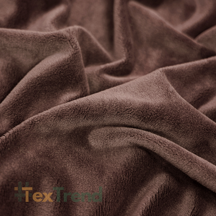 Minky Stoff / Minky Fleece – glatt – braun (Cappuccino)