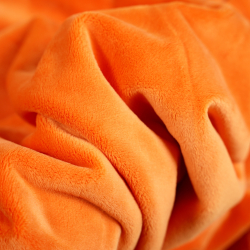 Minky Stoff / Minky Fleece – glatt – Orange (Nektarine)