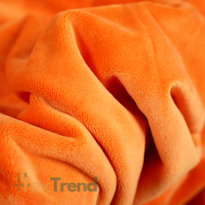 Minky Stoff / Minky Fleece – glatt – Orange (Nektarine)