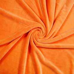 Minky Stoff / Minky Fleece – glatt – Orange (Nektarine)