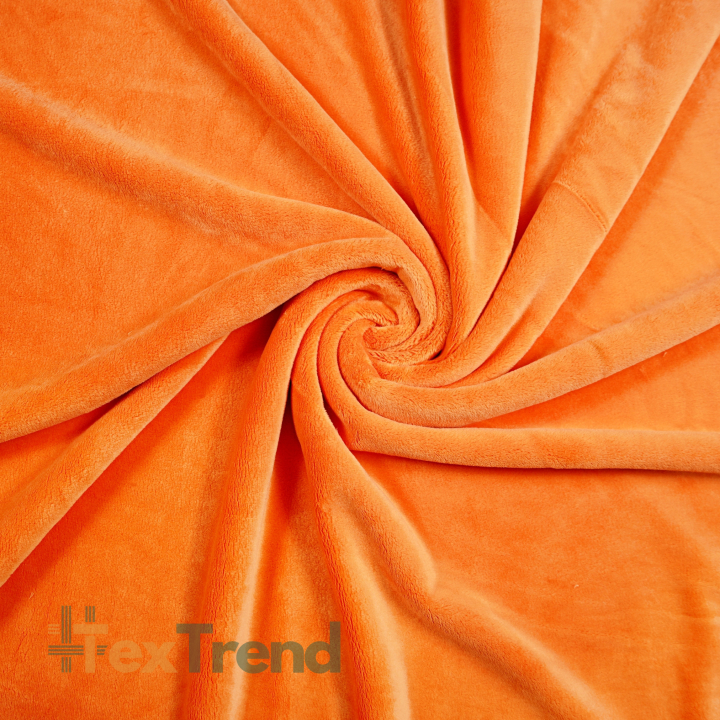 Minky Stoff / Minky Fleece – glatt – Orange (Nektarine)