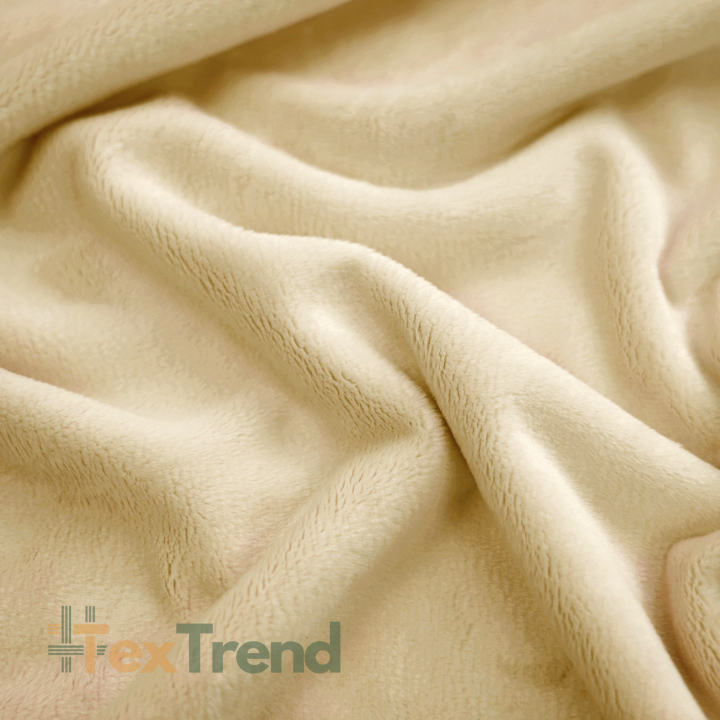 Minky Stoff / Minky Fleece – glatt – Bananencreme (Banana Cream)