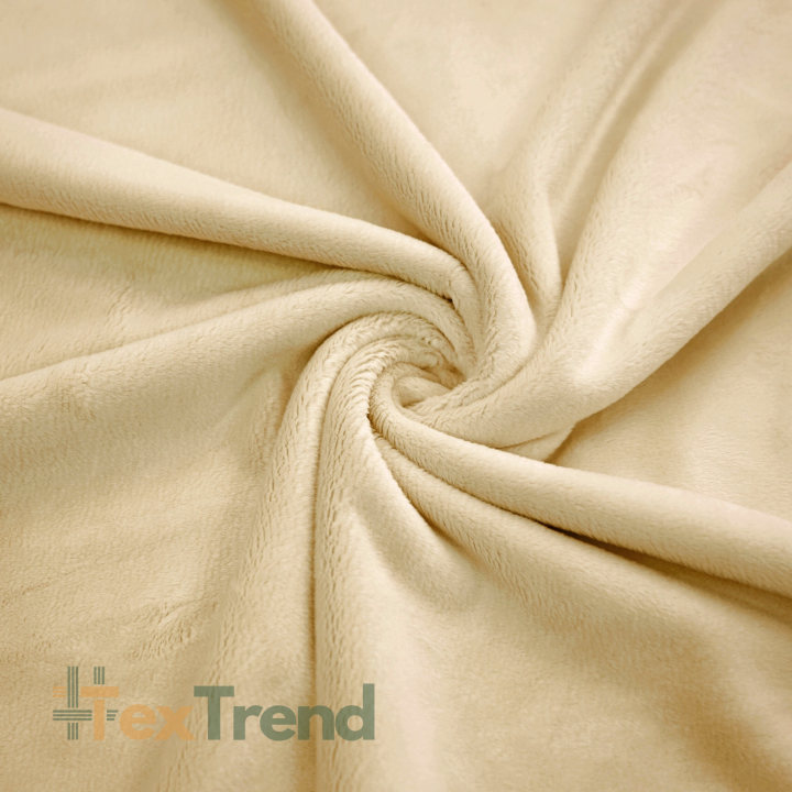 Minky Stoff / Minky Fleece – glatt – Bananencreme (Banana Cream)